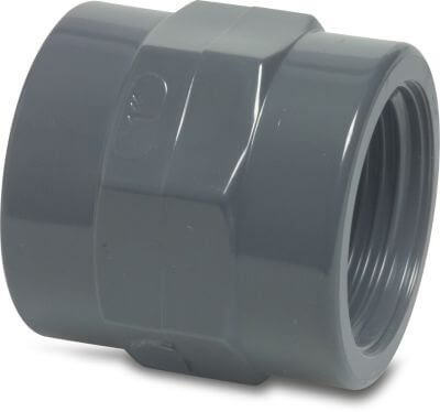 Profec Socket PVC-U 10 bar female thread grey