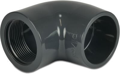 Profec Adaptor elbow 90° PVC-U 10bar glue socket x female thread grey
