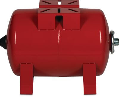 Profec Membrane pressure tank steel 10 bar male thread red type horizontal