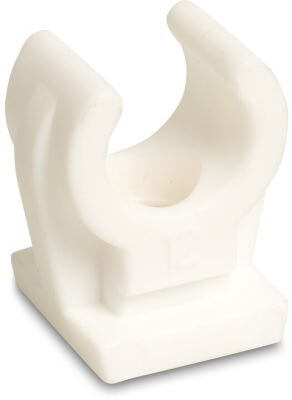 Pipe clip PP female thread white Woeste Single