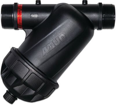 Azud Inline filter plastic 8bar male thread black Modular 100