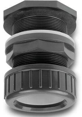 VDL Tank connector PVC-U 10bar compression x male thread grey