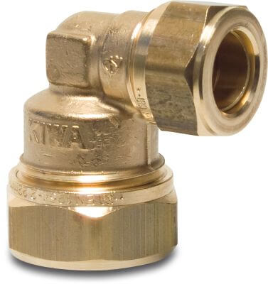 Bonfix Reducer elbow 90° brass KIWA/GASTEC compression