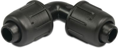 Elbow 90° PP 4bar lock black