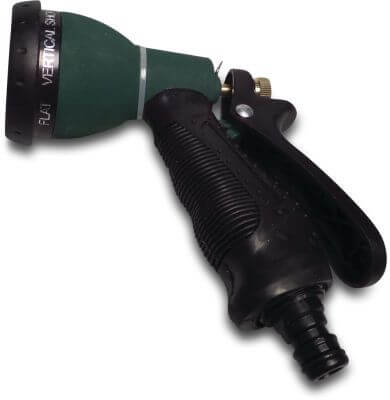 Flotide Spray pistol male click green/black with 7 adjustable patterns