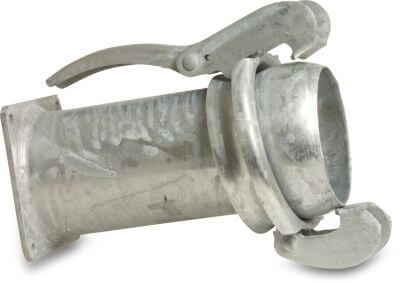 Quick coupler adaptor steel male part Bauer x square flange Bauer