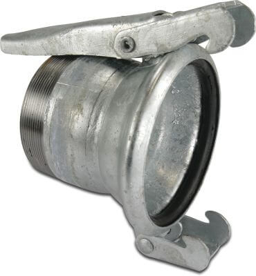 Quick coupler adaptor steel female part Italian x male thread Italian
