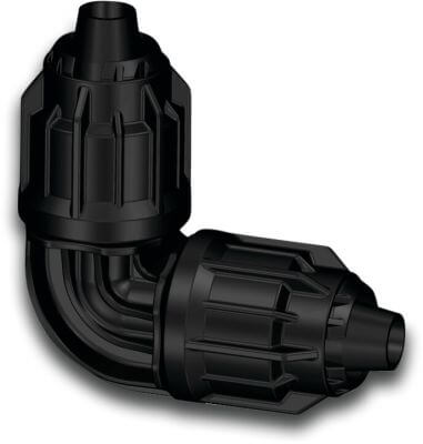 Elbow 90° PP 6bar quick joint black
