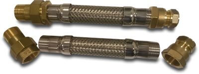 DAB Braided hose stainless steel male thread x female thread stainless steel ESYBOX