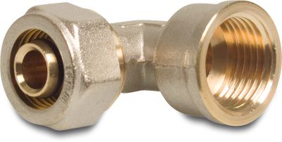Profec Adaptor elbow 90° brass compression x female thread Alu-PE-X