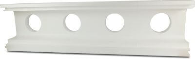 Pool overflow brick EPS80/EPS100 white straight