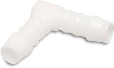 Hose tail elbow 90° nylon 10 bar hose tail white