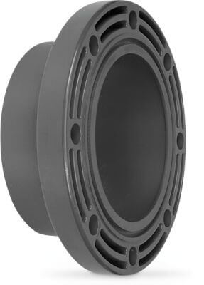VDL Flange adaptor PVC-U glue socket grey