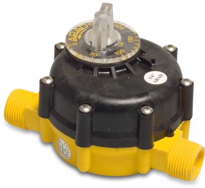 Arad Water meter plastic 10bar male thread yellow/black