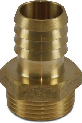Profec Hose tail adaptor brass 30bar male thread x hose tail