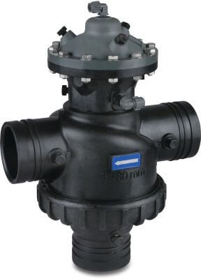 Bermad Back-flush valve polyamide 6-30GF 10 bar Victaulic black type 350