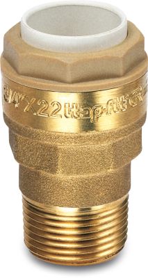 Itap Adaptor socket brass 20 bar push-in x male thread type 615