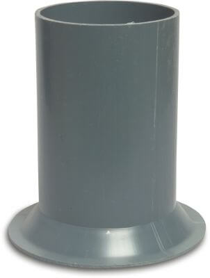 Stub flange PVC glue spigot made from tubing