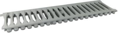 Floor channel grid PVC-U grey with slits