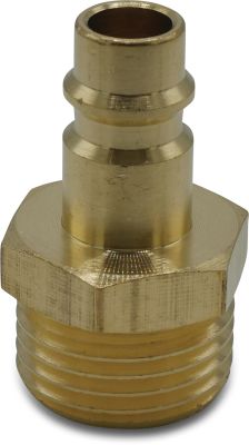 Push in nipple brass male thread NF