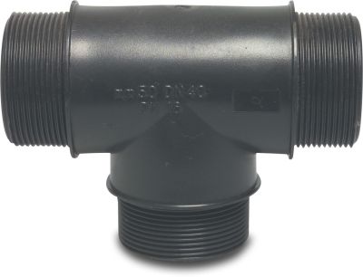 T-piece 90° PP 10bar male thread black