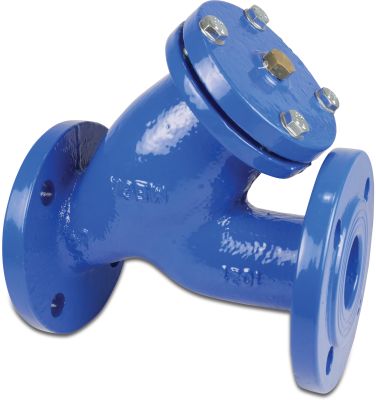 Profec In-line Filter cast iron GG 25 16bar DIN flange blue