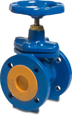 Profec Gate valve cast iron GGG 50 16bar DIN flange blue 302