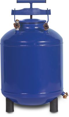 Yamit Fertilizer tank steel powdercoated 8bar hose tail blue vertical