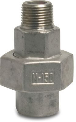Profec Nr. 331 Union coupler stainless steel 316 10 bar female thread x male thread type flat