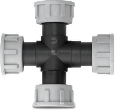 Tavlit Swivel cross 90° PP 10bar female thread