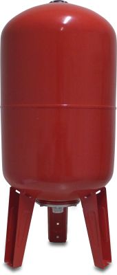 Varem Membrane pressure tank steel 10bar male thread red vertical