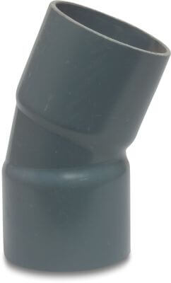Profec Long bend 22,5° PVC-U 12,5 bar glue socket grey type made from tubing