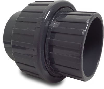 Profec Union coupler PVC-U glue socket grey