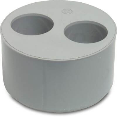 Drainage reducer bush PVC-U glue socket x glue socket x glue spigot grey