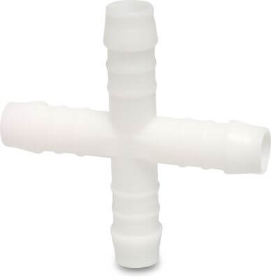 Hose tail cross-piece nylon 16bar hose tail white