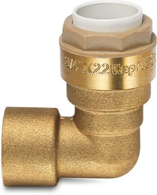 Itap Adaptor elbow 90° brass 20 bar push-in x female thread type 645