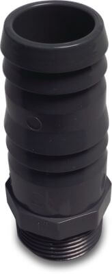 VDL Hose tail PVC-U male thread x hose tail grey