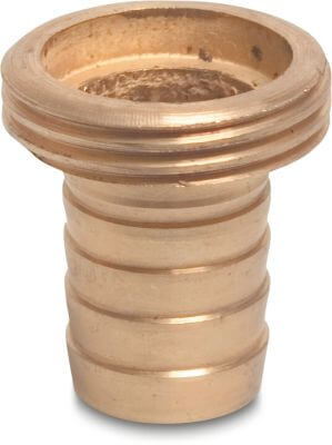 Profec Hose tail adaptor brass male thread x hose tail flat seal