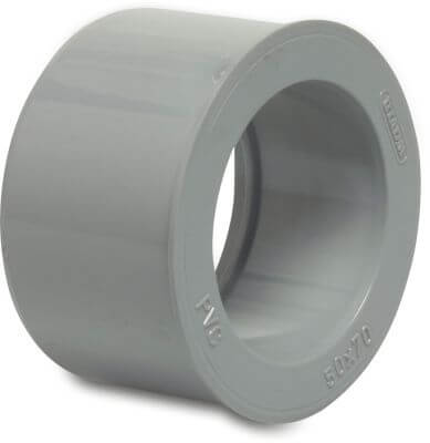 Reducer bush PVC-U glue socket x spigot grey