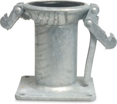 Quick coupler adaptor steel female part Italian x square flange type Italian