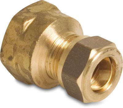 Bonfix Adaptor socket brass KIWA/GASTEC compression x female thread