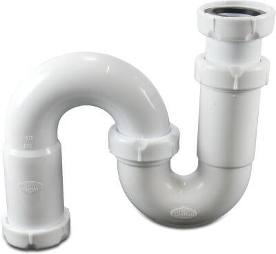 Siphon PP female thread x clamp white S