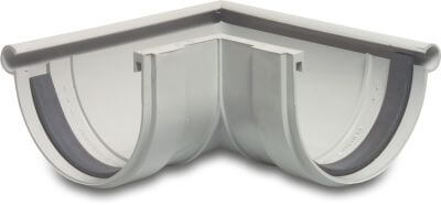 Outside corner 90° PVC-U ring seal grey
