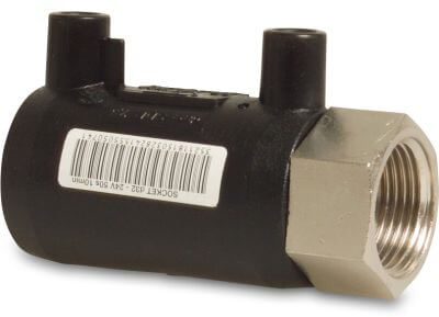 Profec Adaptor socket PE100/brass DVGW electrofusion socket x female thread black