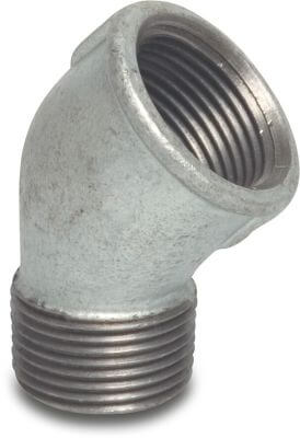 Profec Nr. 121 Elbow 45° cast iron DVGW 25bar female thread x male thread