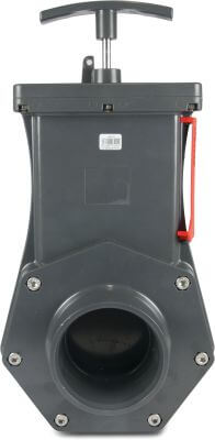 Profec Gate valve PVC-U 1,5bar glue socket grey