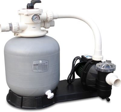 Flotide Pool Filter set PE/fibreglass-reinforced polyester 2,5bar metric/imperial glue socket grey