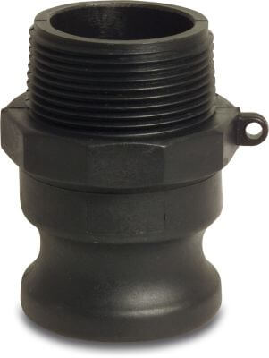 Quick coupler PP male part Camlock x male thread black Camlock F