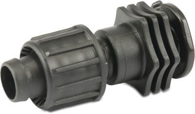 Adaptor PP 6bar tape x connection flathose black