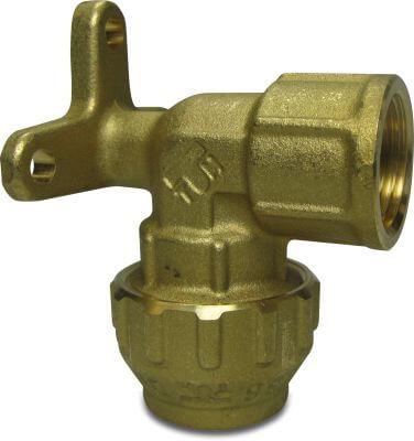 Deck elbow 90° brass 16bar compression x female thread